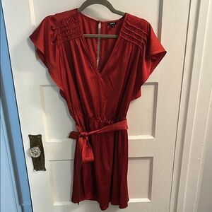 Express Scarlet Flutter Sleeve Mini Dress